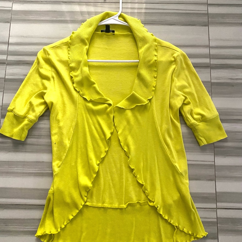 Express Vibrant Yellow Knit Top